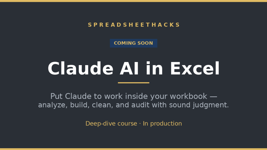 Claude AI in Excel
